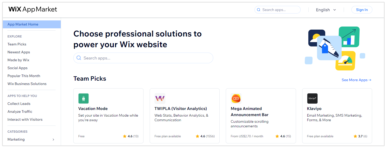 wix app market